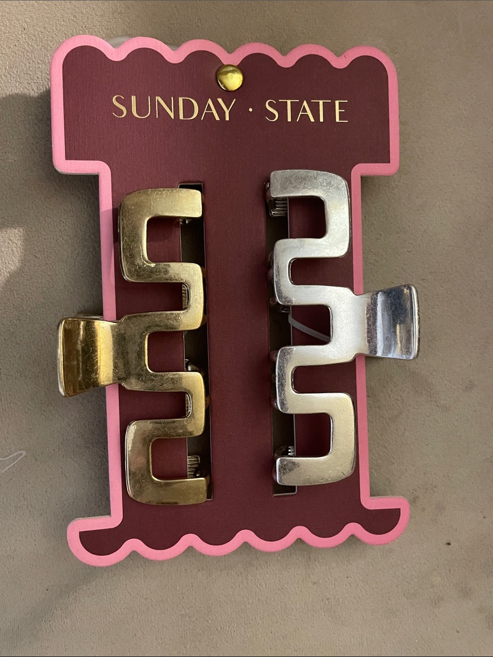 Metal Hair Clips - Gold & Silver